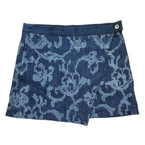 Rag & Bone NWT Blue Denim Short Mini Wrap Skirt 8